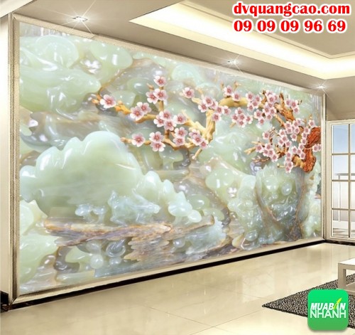 Bí quyết trang trí nhà đẹp rẻ cùng tranh dán tường 3D hoa đào với dịch vụ quảng cáo